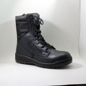 China Factory Wholesale Genuine Leather Military Desert Boots Army Boots Black