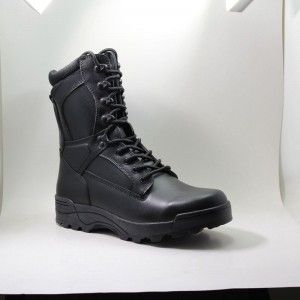 Men's Genuine Leather Army Combat Military Boots With Zipper